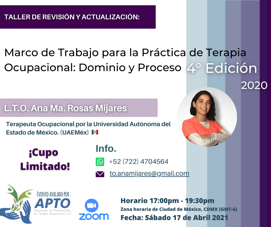 Taller de Revisión y Actualización: Marco de Trabajo para la Práctica de Terapia Ocupacional